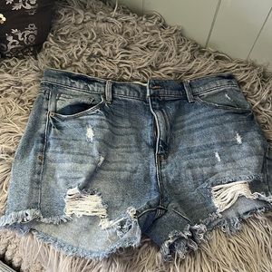 Distressed Jean shorts